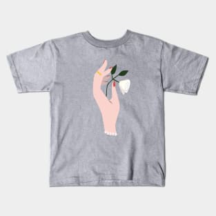 Hand with Rose | proposal | engagement Kids T-Shirt